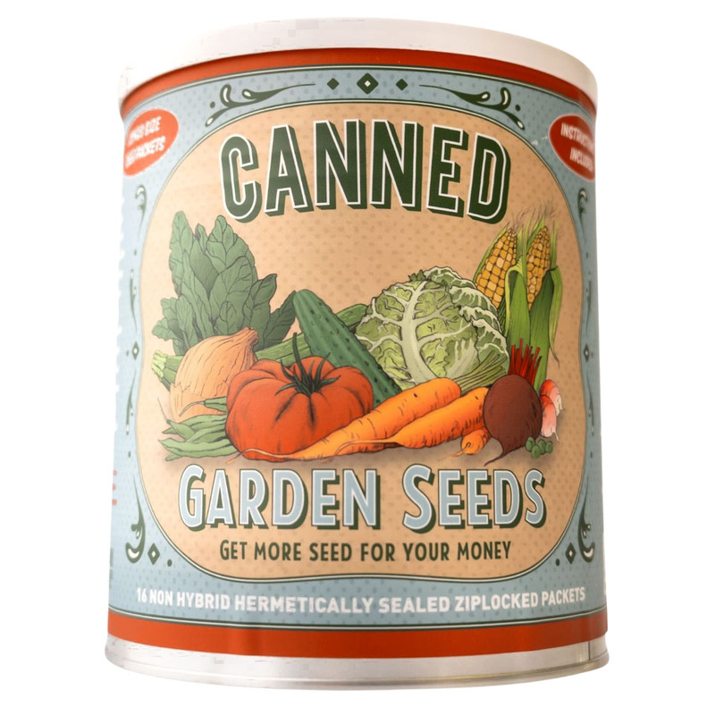 Mountain Valley Seed Company Vegetable Garden Can 50000 Seeds 16 Varieties For