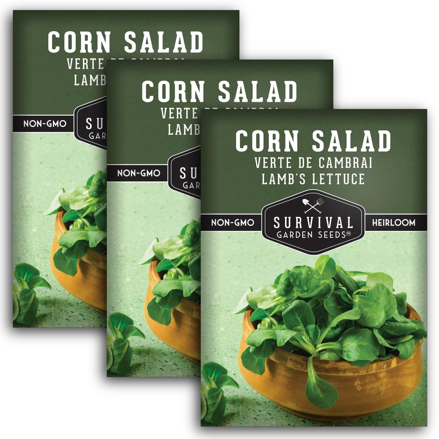 Cold Hardy Corn Salad Seeds – Heirloom Mache & Lamb’s Lettuce – Non-GMO
