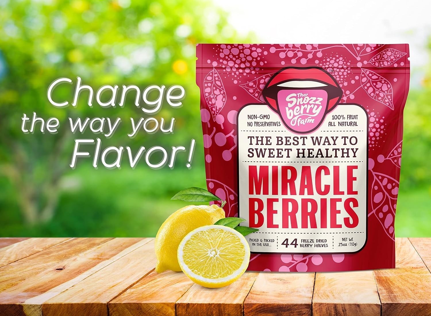Miracle Berries – 44 Freeze-Dried Halves for Natural Sweetness & Flavor Tripping
