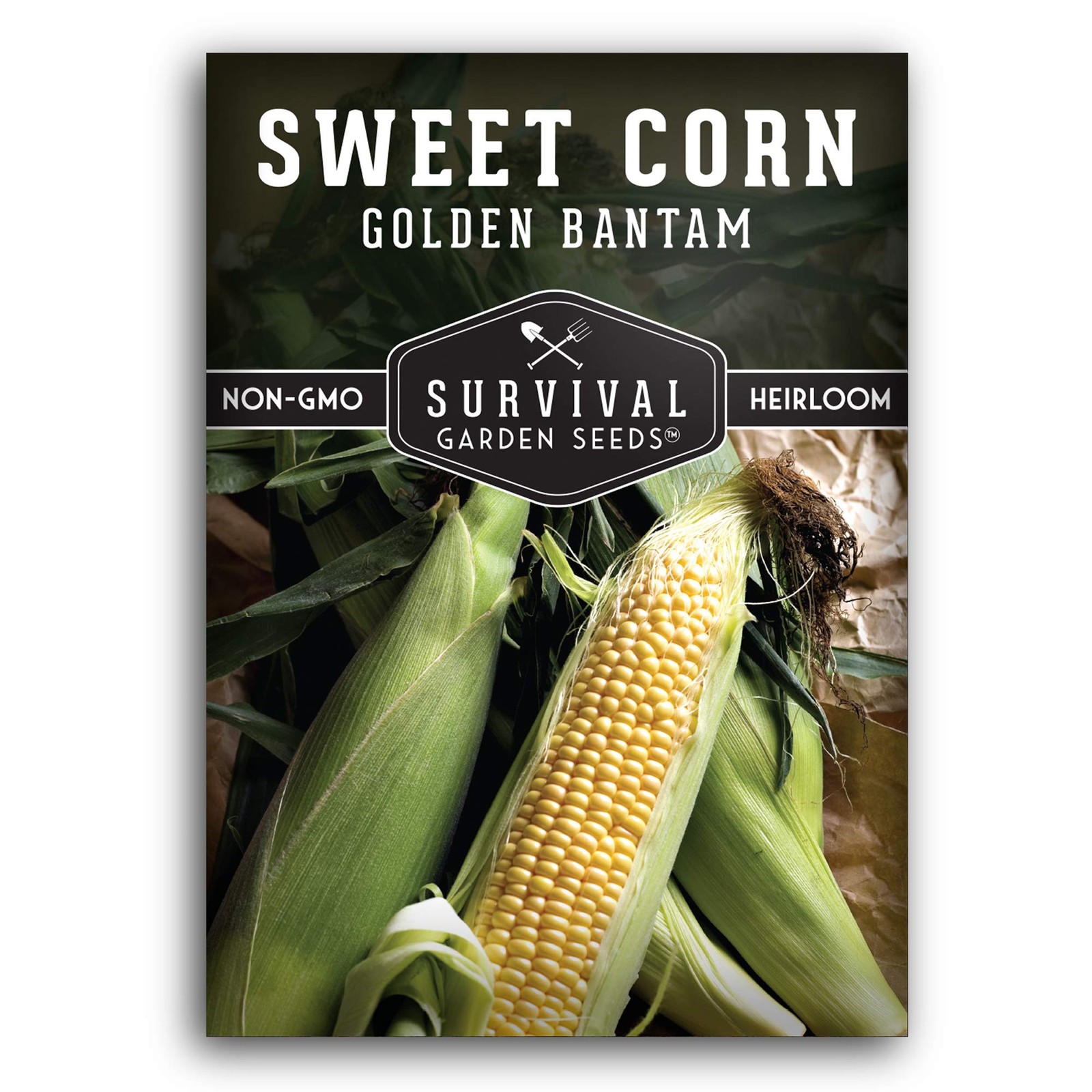 Golden Bantam Sweet Corn Seed for Planting – 1 Pack with Instructions yellow