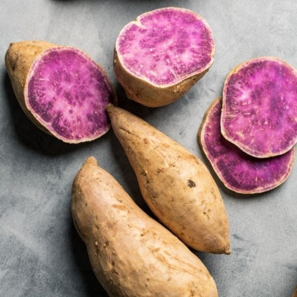 Okinawa Purple & Royal Purple Sweet Potato Slips (10) White Skin + Deep Purple