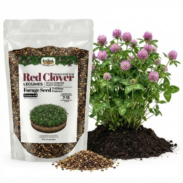 Old Cobblers Farm™ Wicked Tuff Turf Red Clover (Legumes) – Vibrant Cover Crop