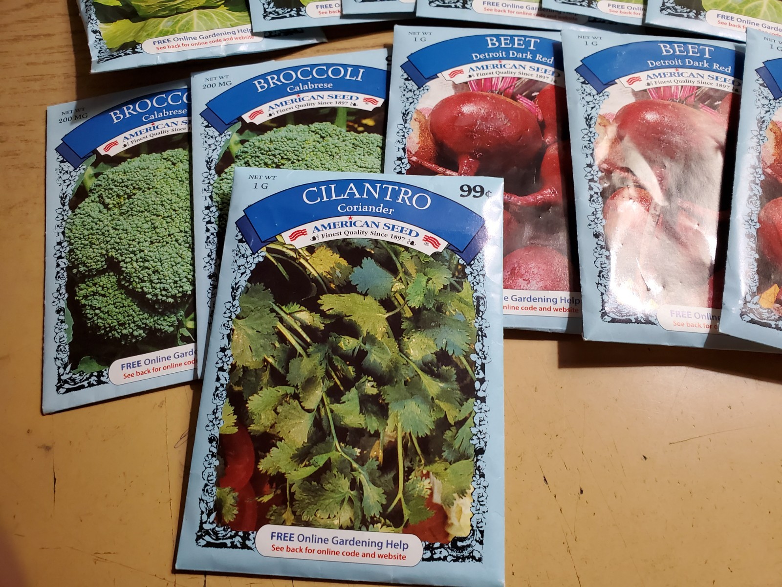12Lot Variety Seeds Packs Cabbage Cilantro Beets Broccoli Garden Vegetable Spice