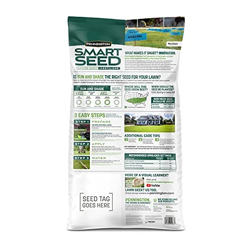 Smart Seed Sun and Shade Tall Fescue Grass Seed Mix for Sun & Shade South 20lb