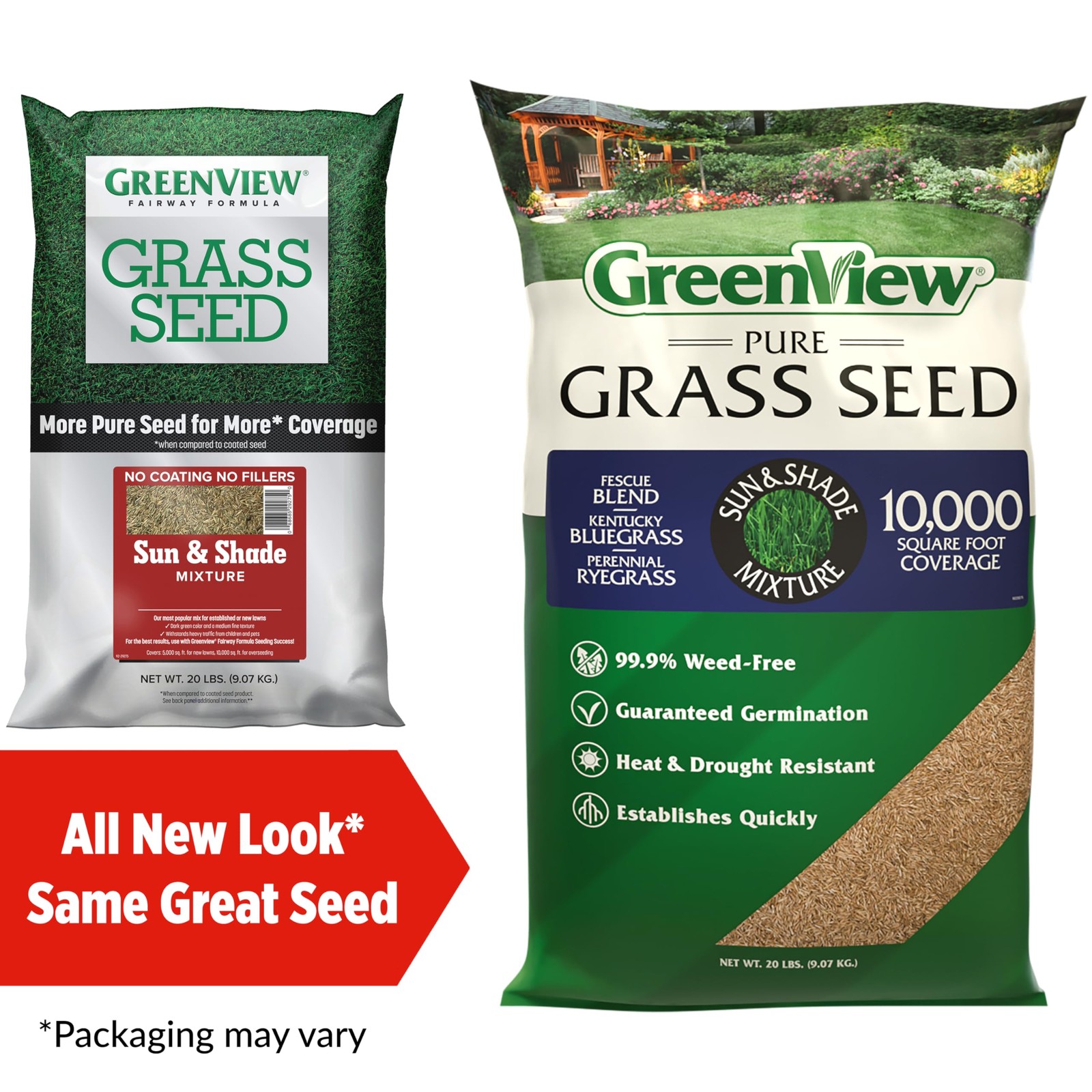 Greenview Pure Grass Seed Sun Mixture 20 Lb. Bag Up To 10000 Sq. Ft. 2829338