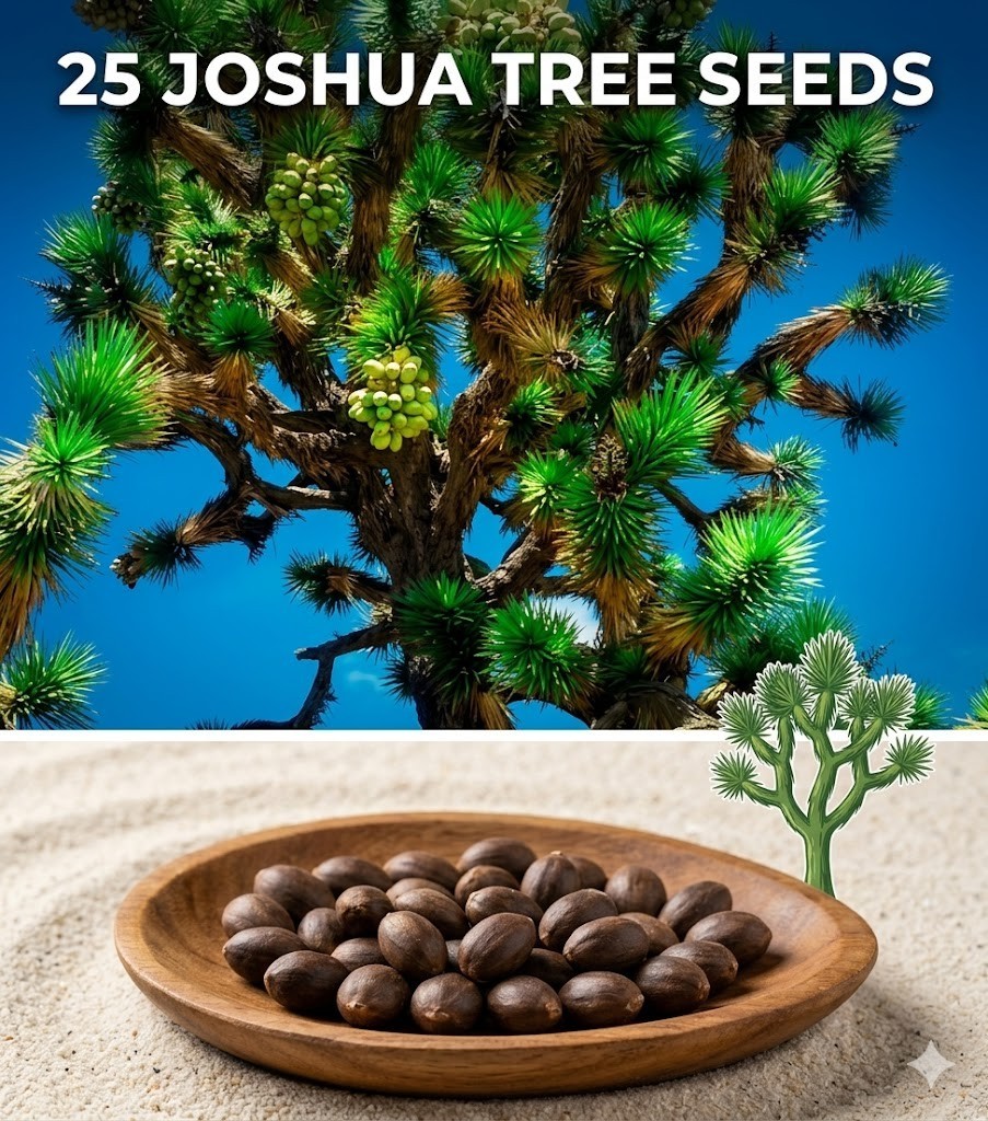 RARE* WILD HARVESTED JOSHUA TREE Seeds (Yucca Brevifolia) – 25 Seeds