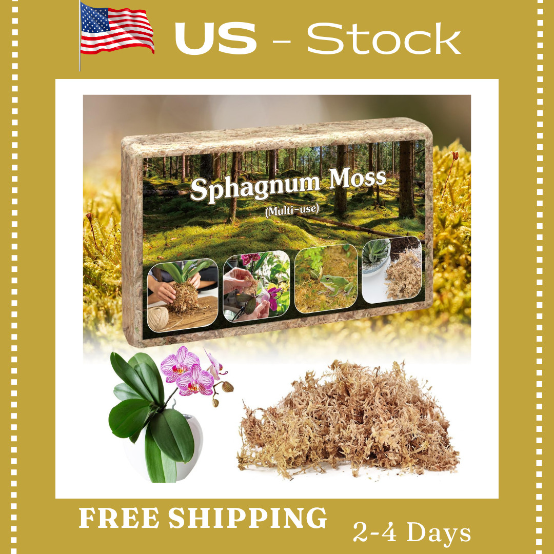 Sphagnum Moss,Sphagnum Moss for Plants,4 QT Natural Long Fibered Sphagnum Peat