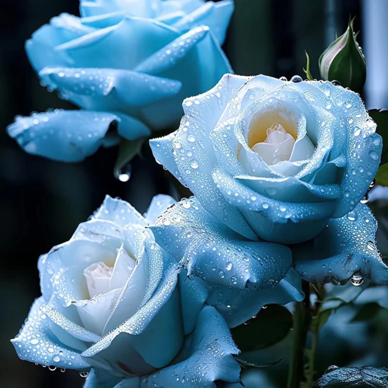20pcs Broken Ice Blue Rose Seeds – Unveil the Beauty of Unique Blue Blooms