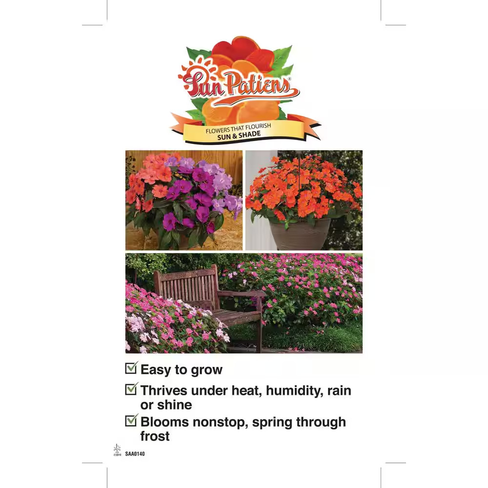 1 Qt. Compact Orange Sunpatiens Impatiens Outdoor Annual Plant with Orange Flowe