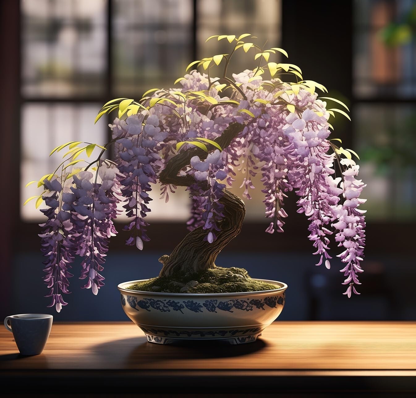 Purple Weeping Wisteria Bonsai Tree Seedling for Planting – 1 Year Seedling
