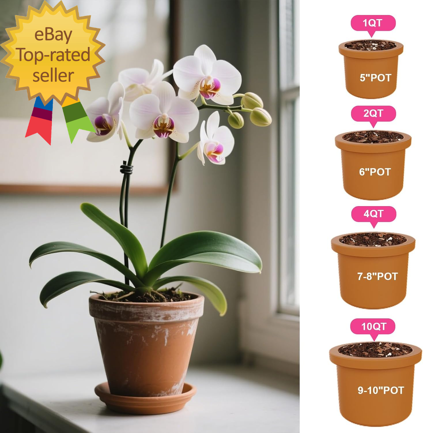 Orchid Potting Mix 1Qt Orchid Soil Composed of Orchid Bark and Perlit Premium Or