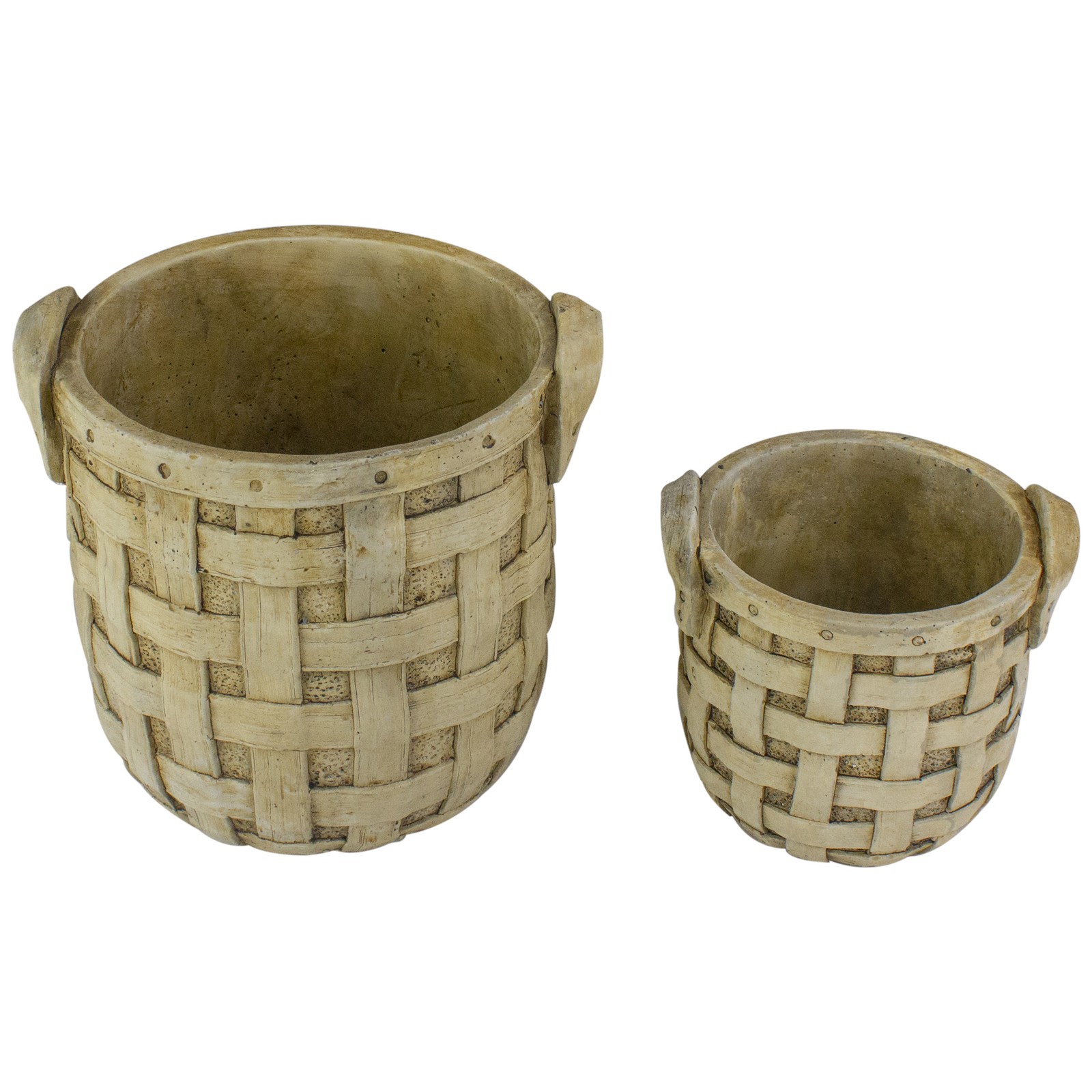 Napa Home & Garden Set of 2 Beige Tobacco Basket Planter Set 9.5″