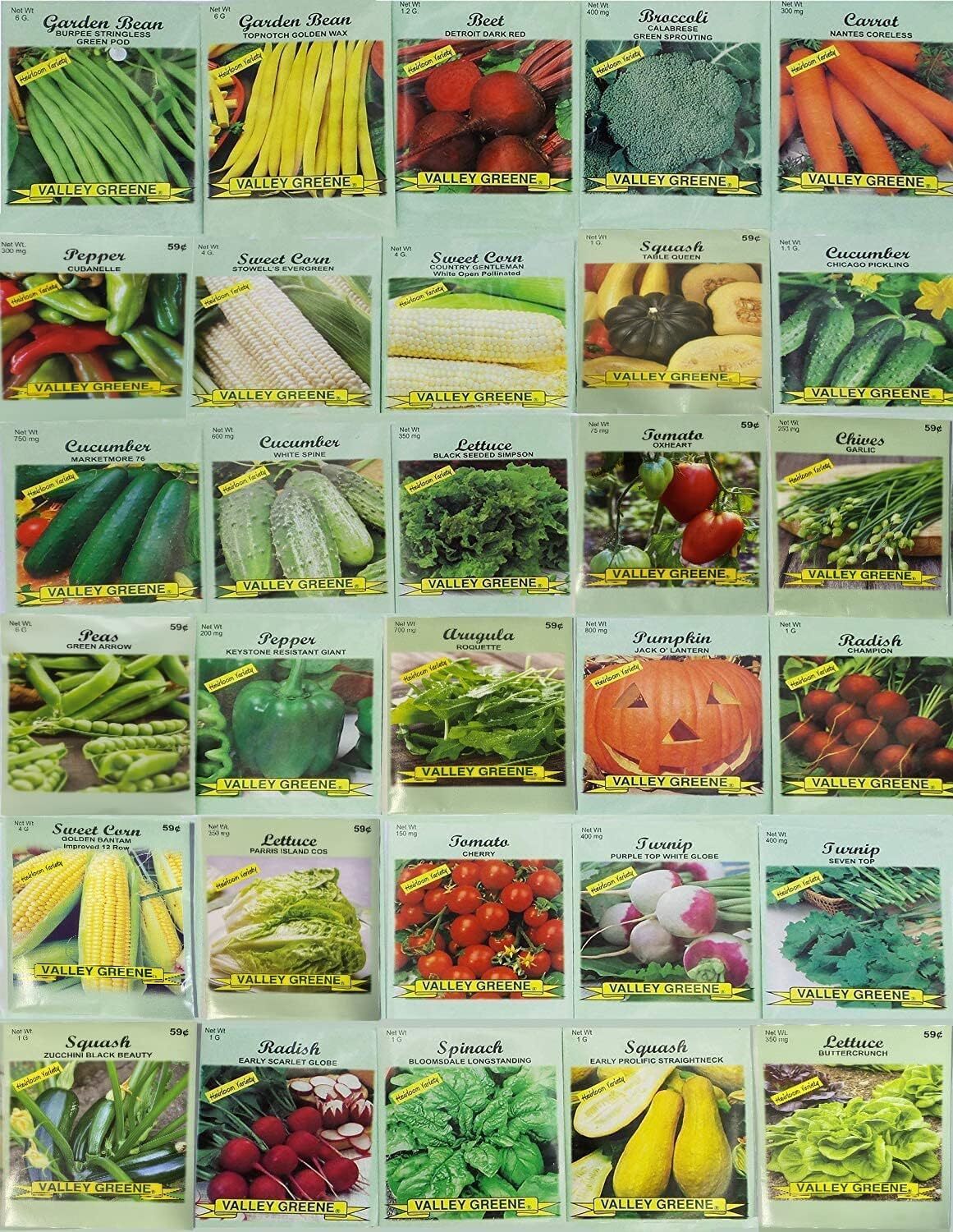 30 Paquetes De Semillas De Huerta Tradicionales De Lujo Sin Ogm (Garantia
