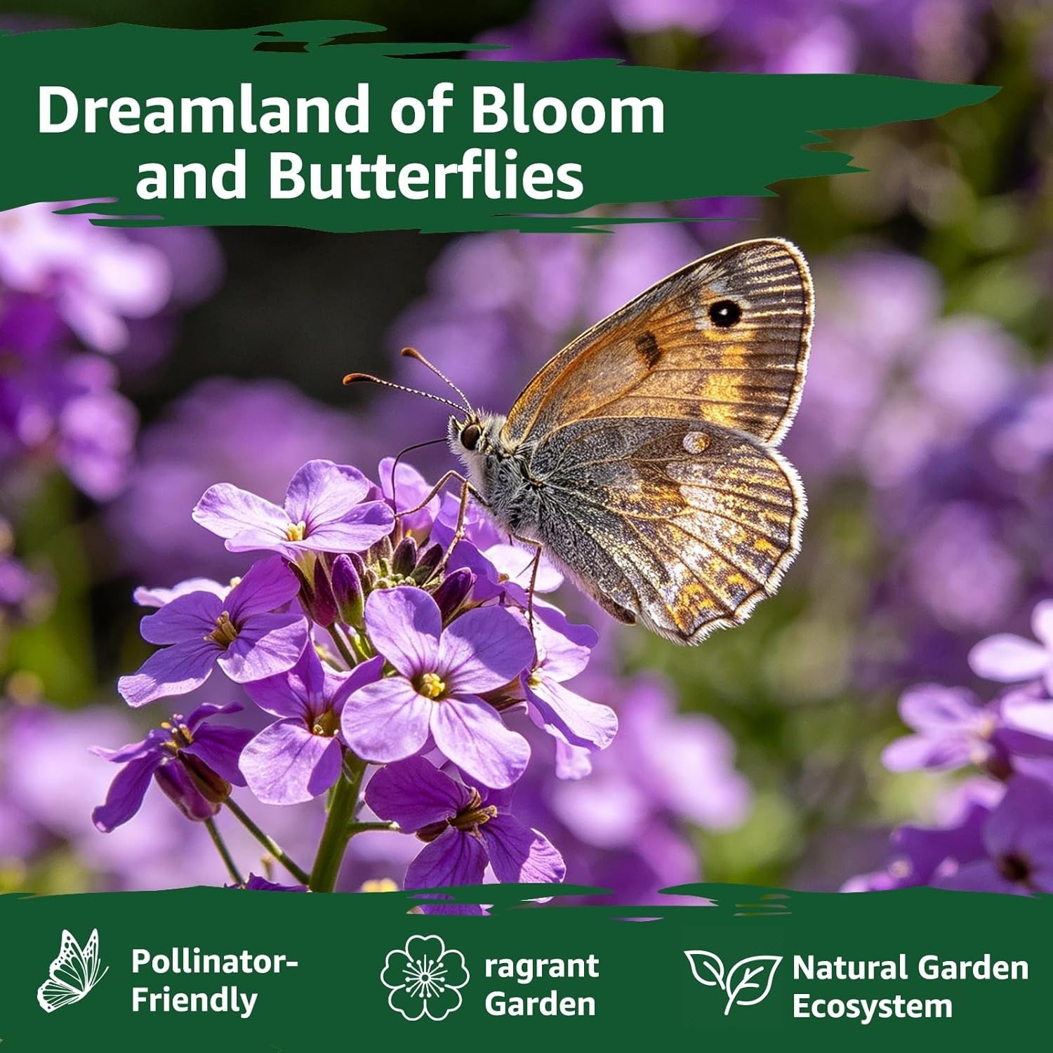Perennial Ground Cover Flower Seeds: 800+ Purple Aubrieta for Pollinator Gardens