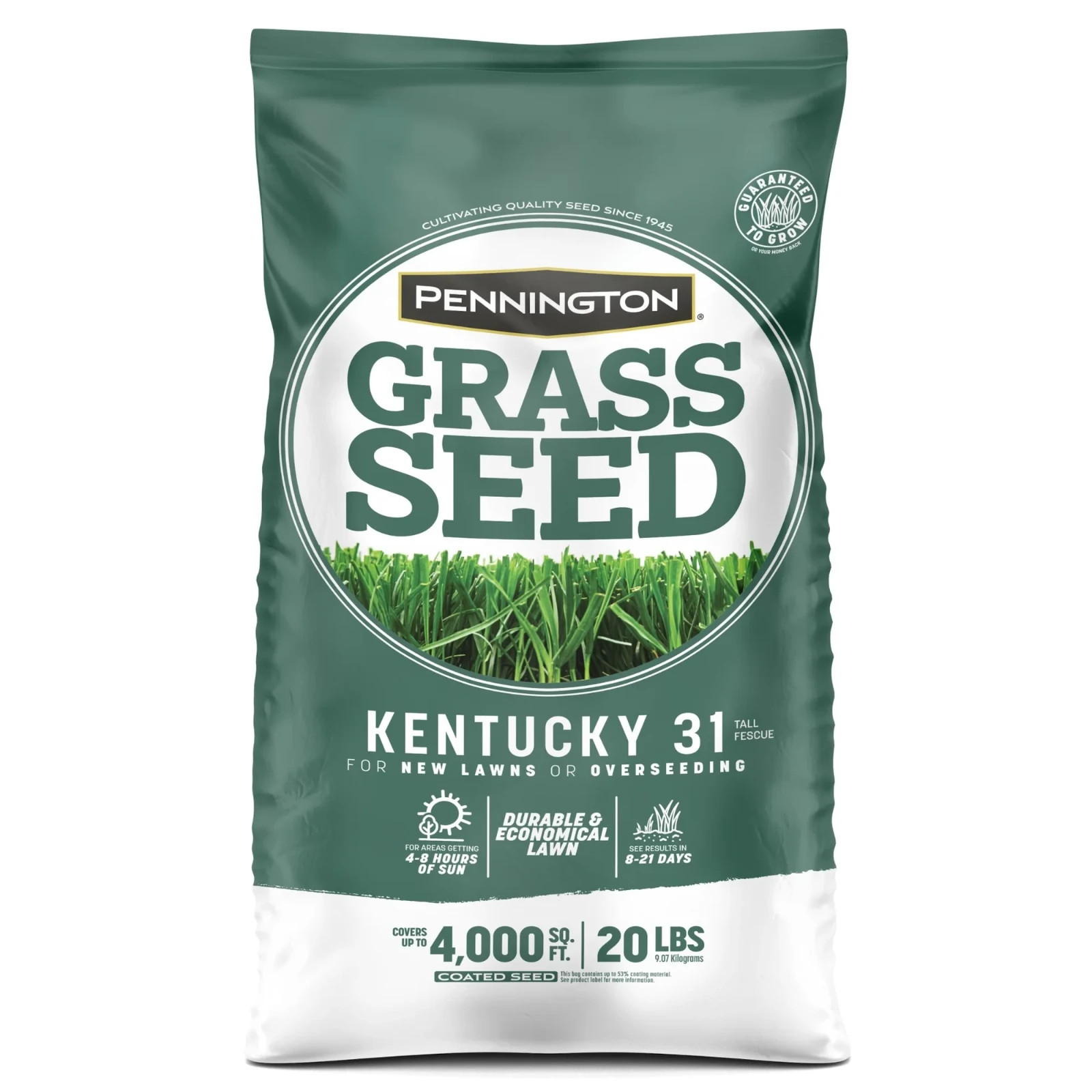 Pennington Kentucky 31 Tall Fescue Grass Seed Sun to Partial Shade 20 lb New