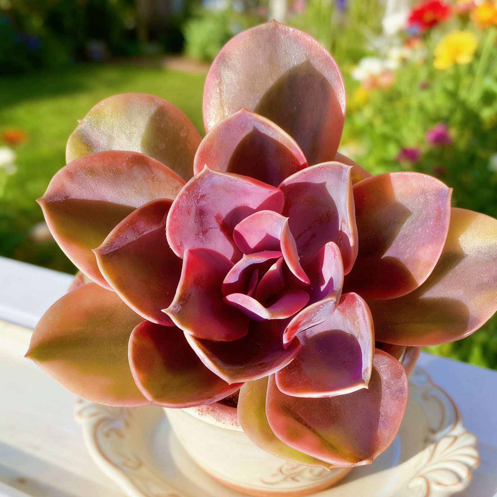Echeveria Rainbow Succulent Plants, 3″ Green Imported Live Succulent