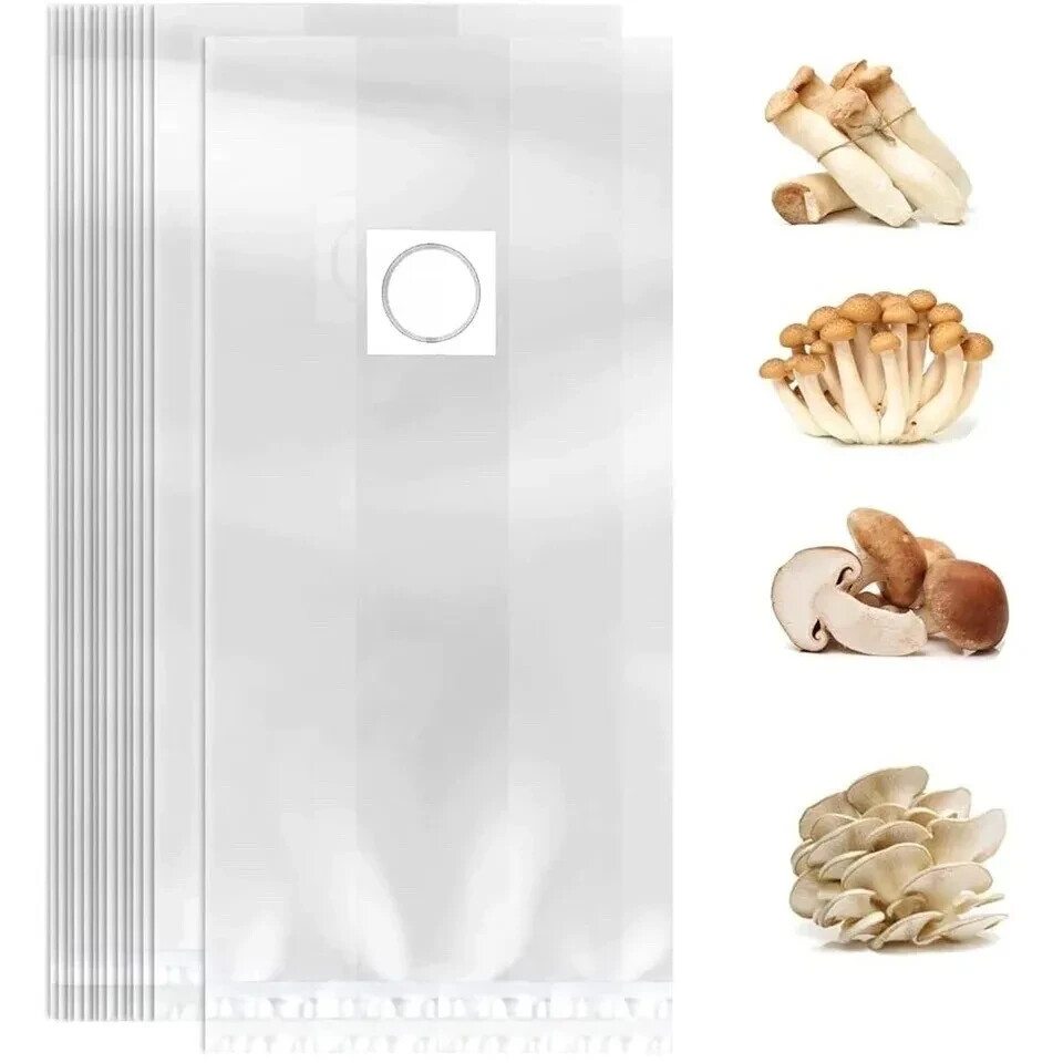 Mushroom Bags Grow Grain Substrate Mycelium Sealable Bag – 30 Count – 8″x5″x20″