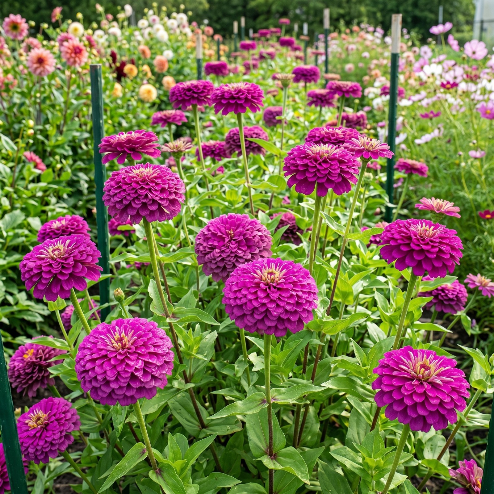 Zinnia GIGANTICA PURPLE 5″+ Florist Huge Double Blooms Tall Cut Flowers 50 Seeds
