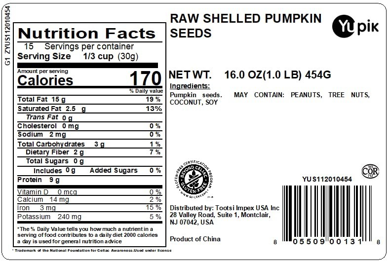 GMO-Free Raw Pumpkin Seeds 1 lb – Oil-Free, Salt-Free, Perfect for Baking