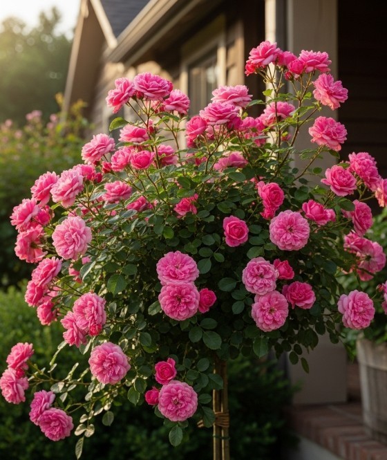 Garden Plant Double Pink Knock Out Rose Tree 3-4ft H Outdoor Flowering Plant