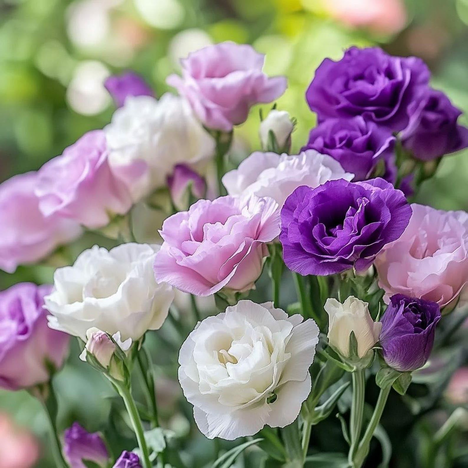 300+Mixed Lisianthus Flower Seeds for Planting Outdoor-Perennial Mixed