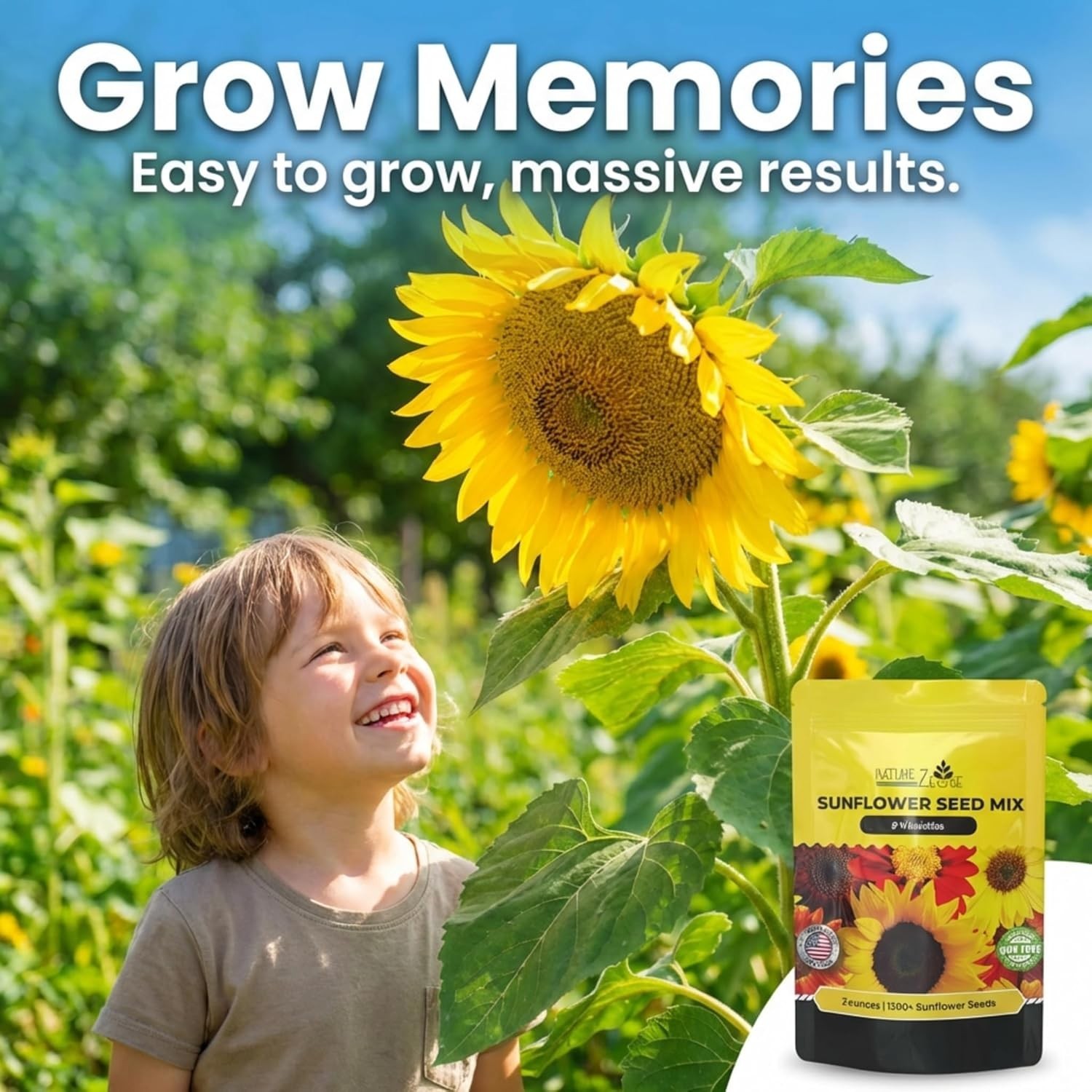 1300+ Sunflower Seeds Garden Variety Pack, Bulk Sunflower Seeds for Planting …
