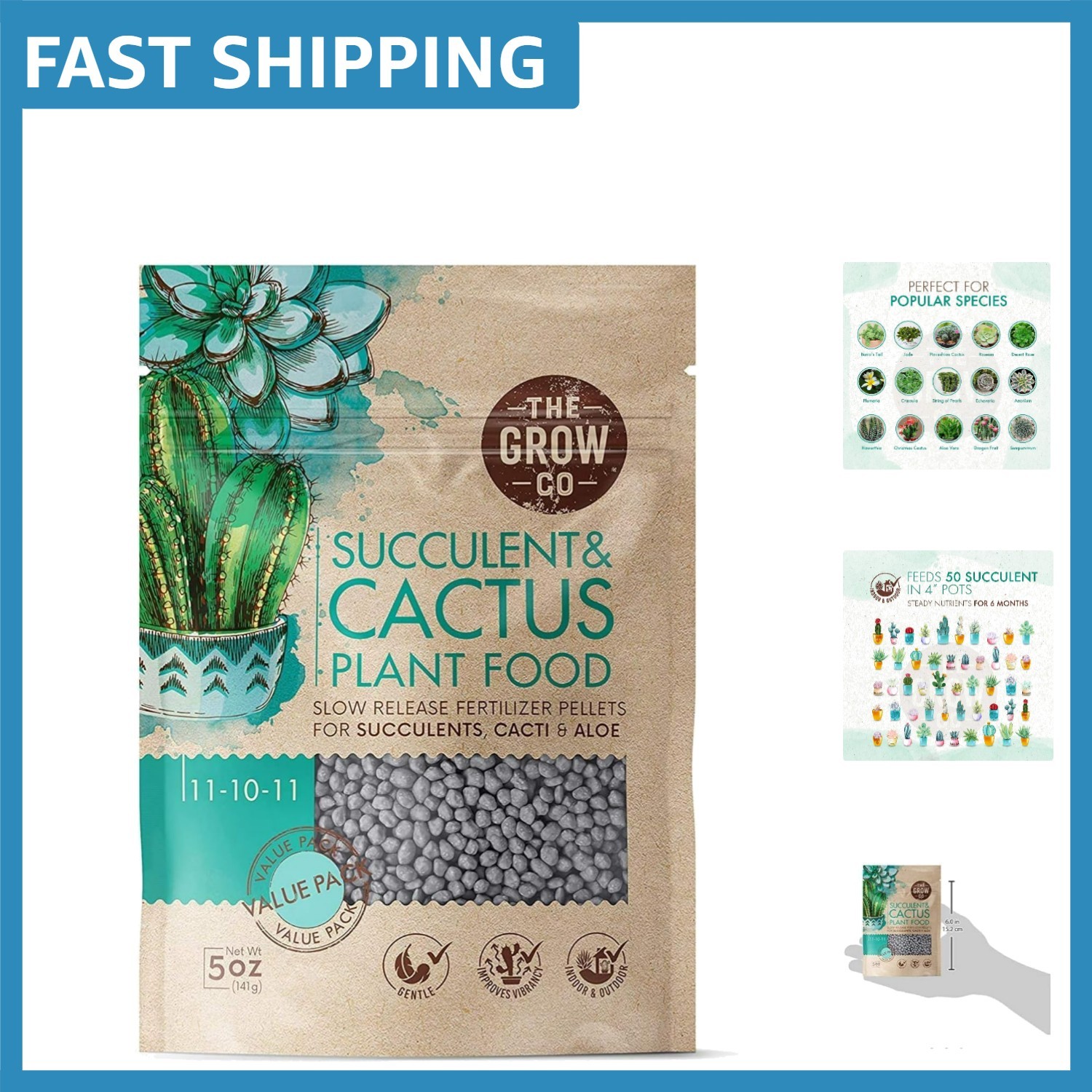 Develop Roots & Blooms with 5 oz Succulent & Cactus Fertilizer Granules