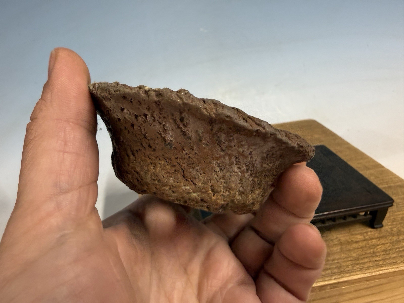 Japanese Unknown Maker Shohin Bonsai Tree Pot 3 1/2 By 1 1/4” Unique Unglazed