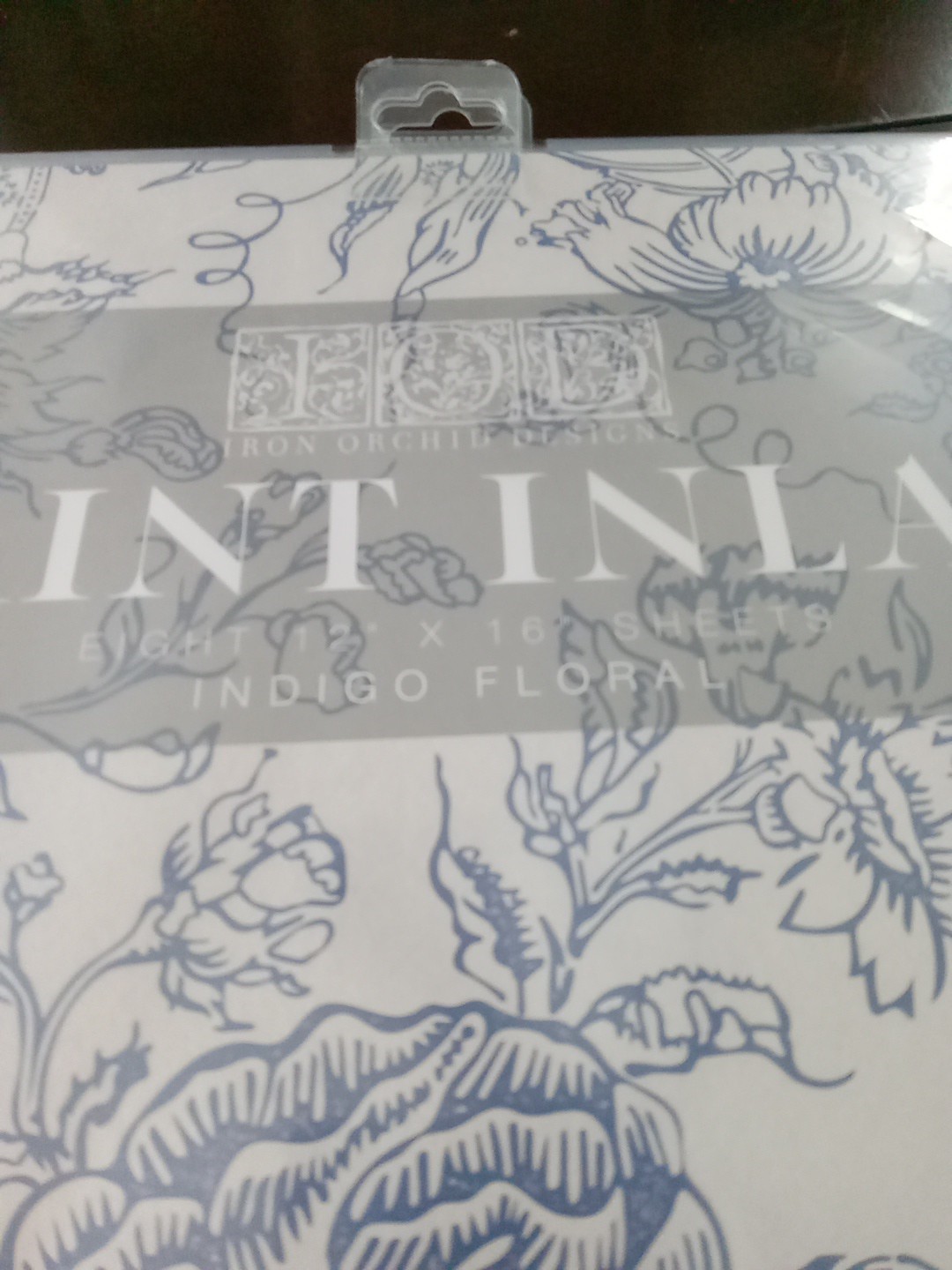 Iron Orchid Paint Inlay Indigo Floral