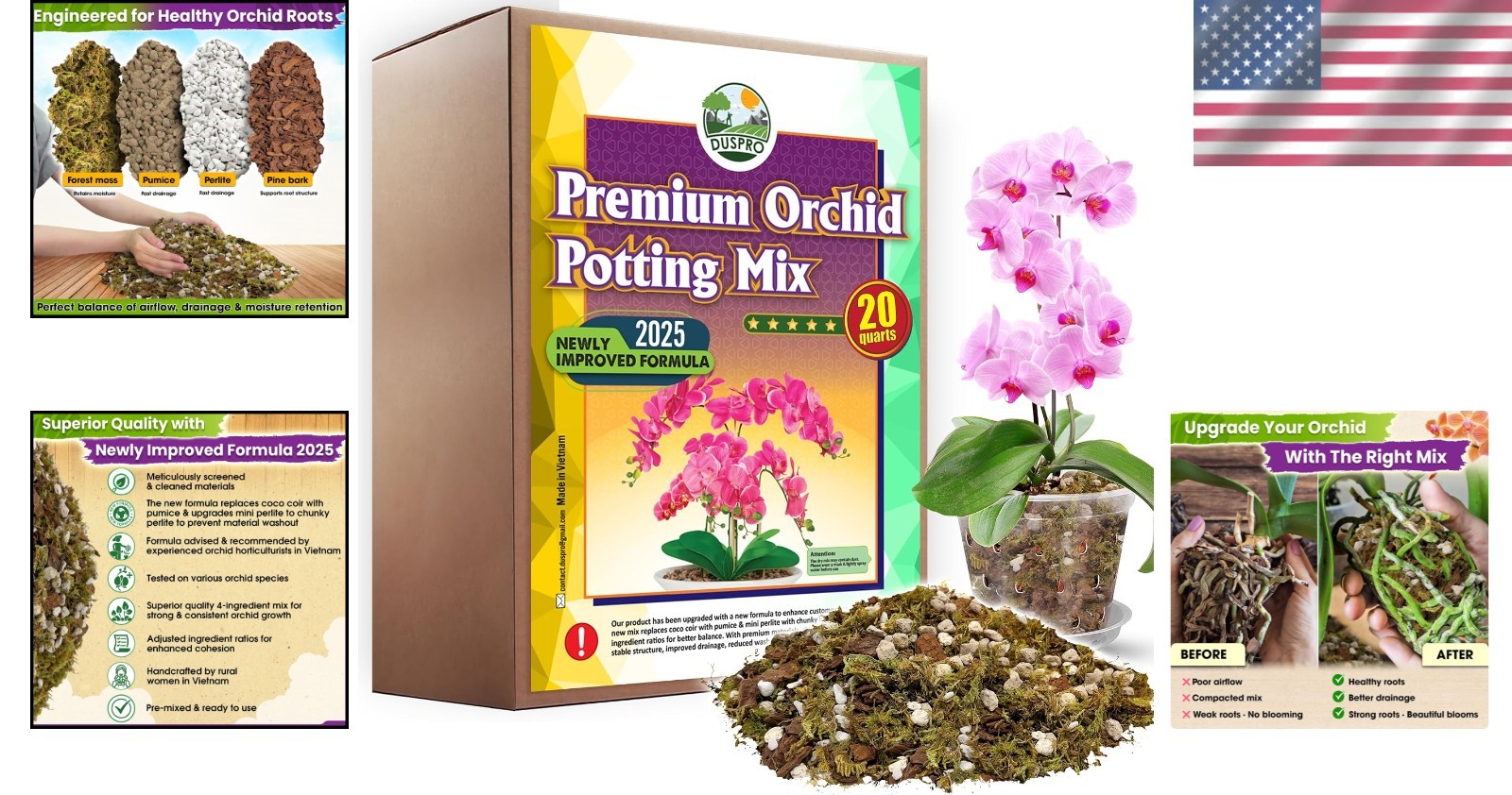 Orchid Potting Mix with Pumice & Pine Bark