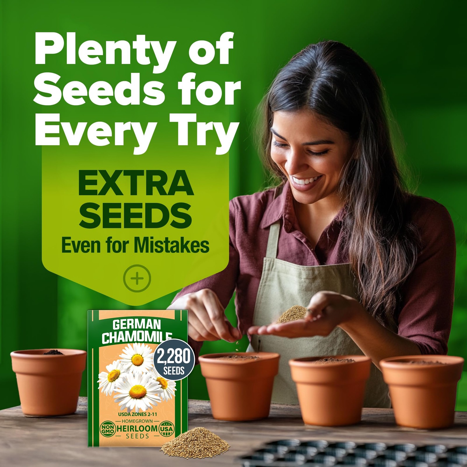 German Chamomile Seed Pack 2,280 Non GMO Heirloom Seeds for Planting for Sust…