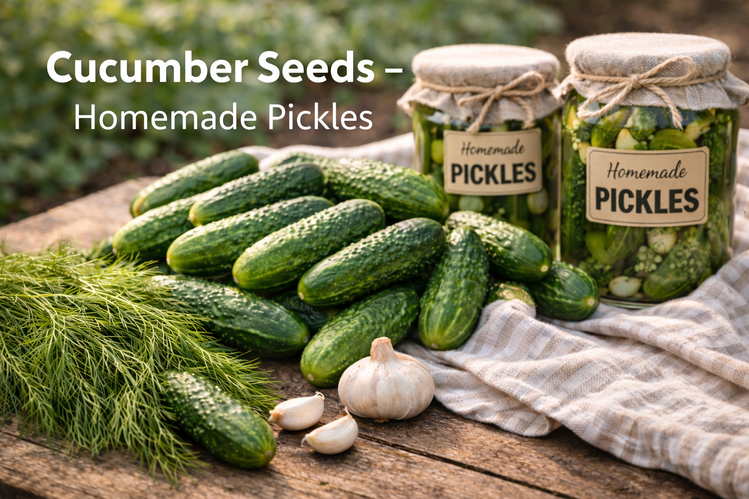 Homemade Pickles – Cucumber Seeds | Crisp Pickling Cucumbers 30 seeds