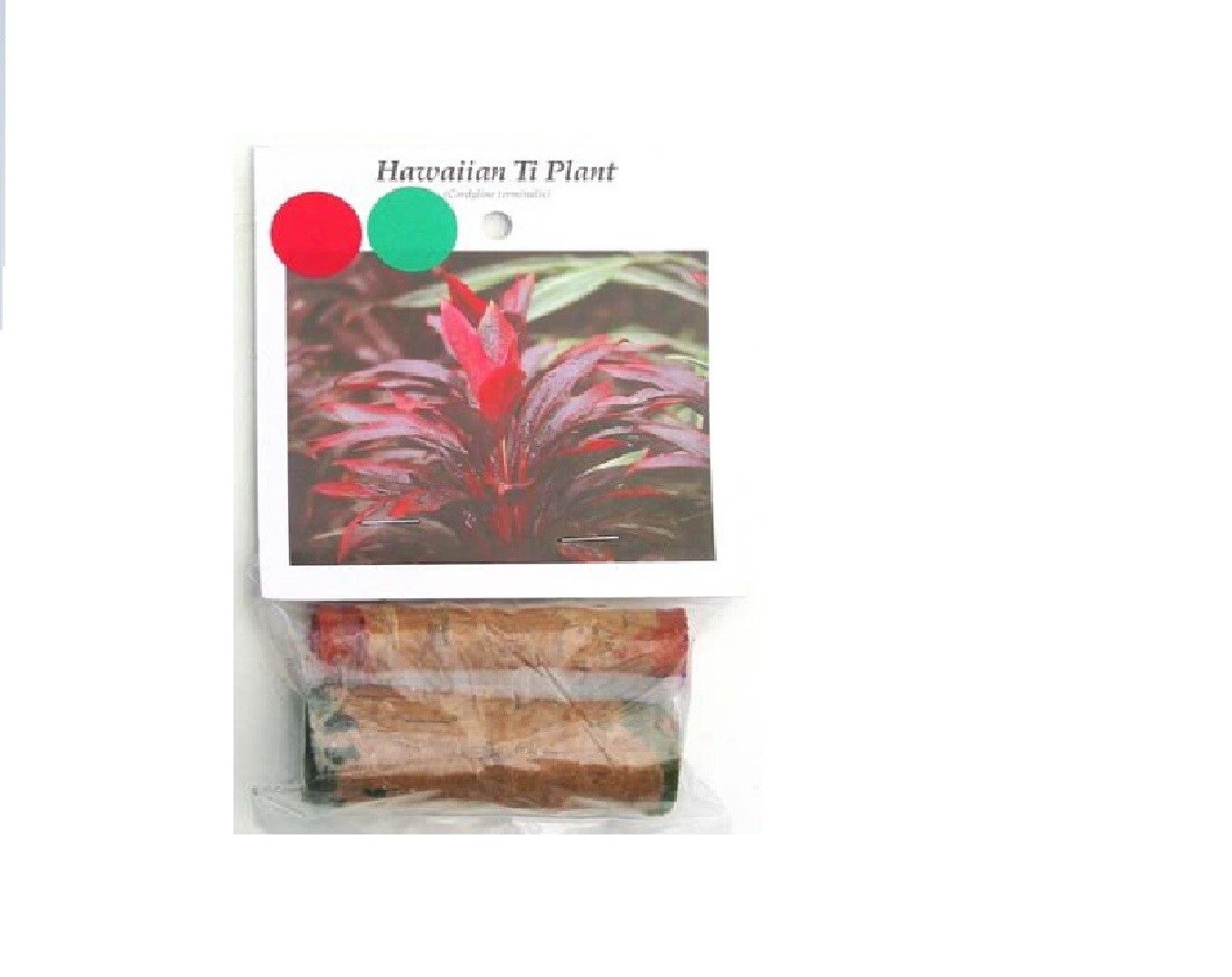 HAWAIIAN COMBO RED and GREEN TI PLANT LOGS 1 Pack with 1 GREEN LOG, 1 RED LOG