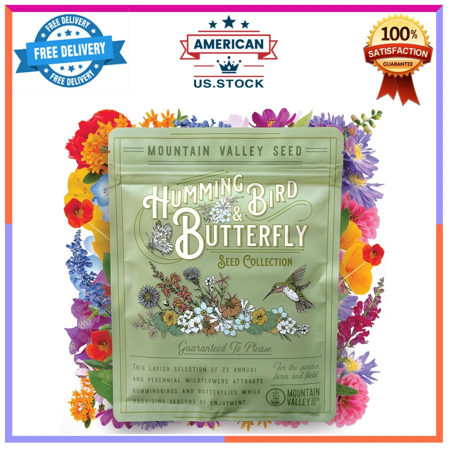 Mountain Valley Seed Co Wildflower Mix 2 Oz 19 Varieties Bee Friendly Pollinator