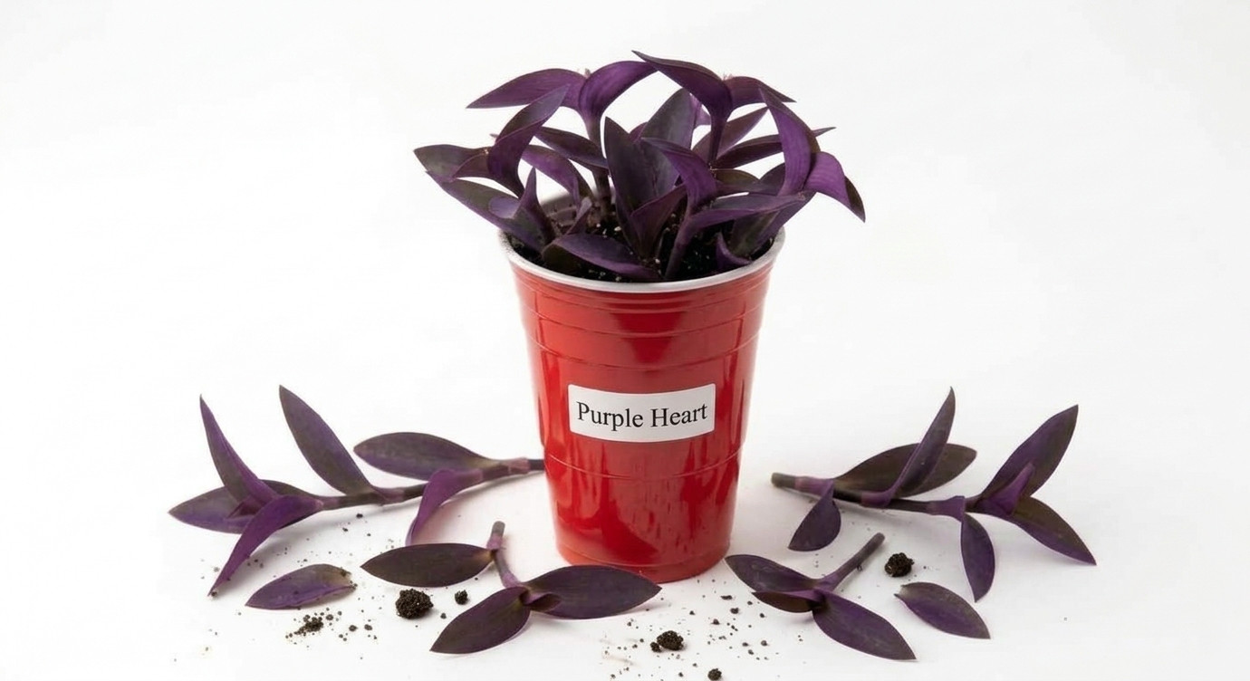 8 Cuttings (6 Inches Per)Purple Heart Wandering Jew – Tradescantia No Roots