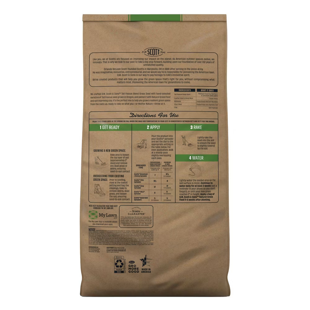Scotts Tall Fescue Grass Seed