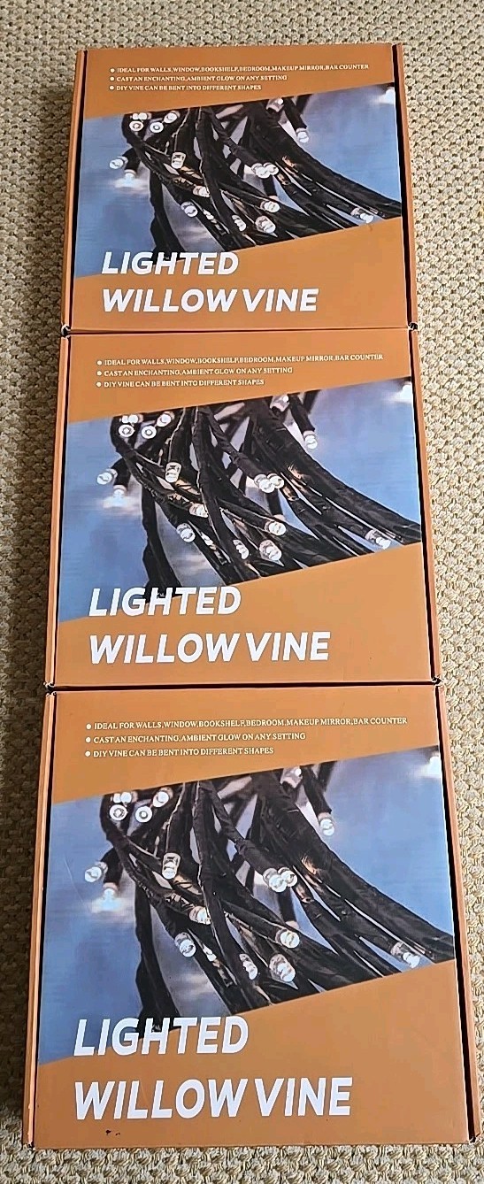 3 Pack The Light Garden Lighted Willow Vine (Vine+Plug) 230cm