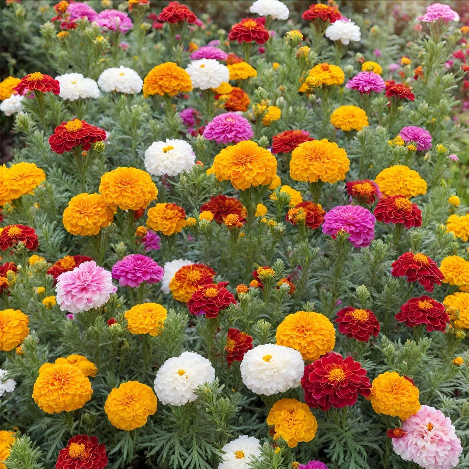 1000+ Perennial Marigold Flower Seed for Planting Outdoor-Sparky Mix French Mari