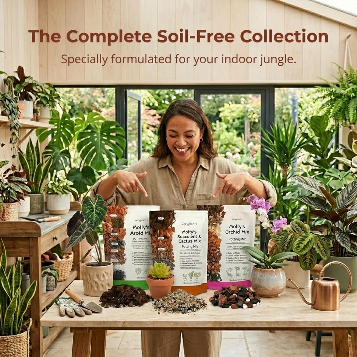 Molly’s Succulent Mix – Premium Gritty Soilless Potting Mix for Succulents, Cact