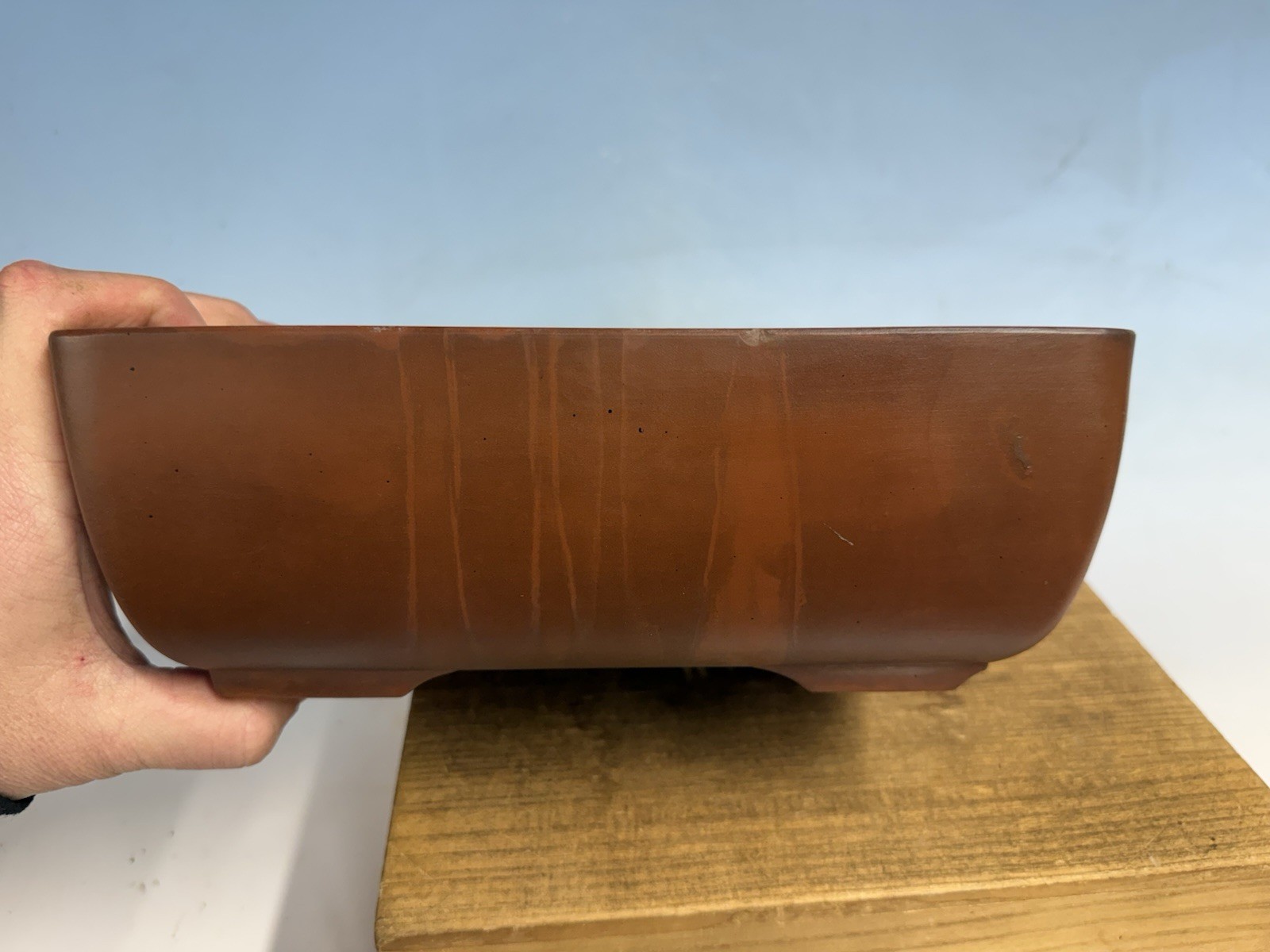 Unknown Japanese Tokoname Bonsai Tree Pot 10” Old Piece! Deep Shape