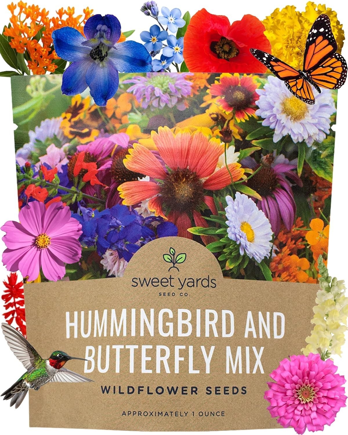 Large 1oz Wildflower Seeds Packet – 23 Species