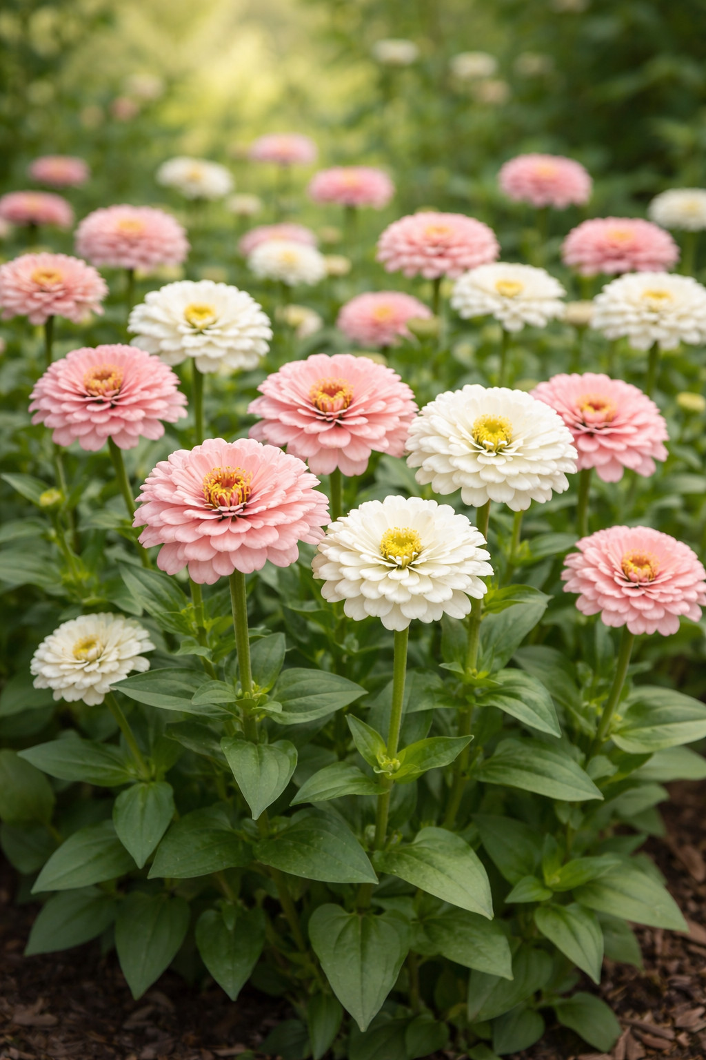 Blushing Bride Mix Zinnia Seeds | Soft Pink & White Zinnia Heirloom Flowers