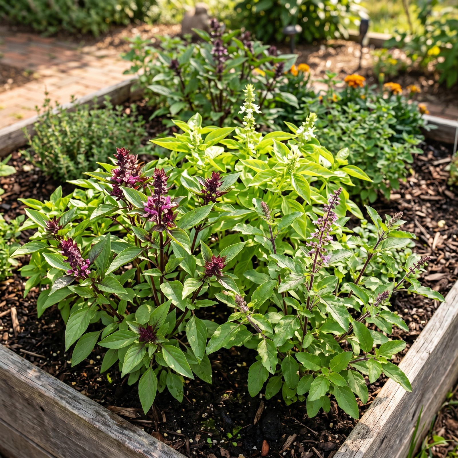 Basil HEAT WAVE MIX Heat Tolerant Summer Sun Herb Garden Blend Non-GMO 500 Seeds