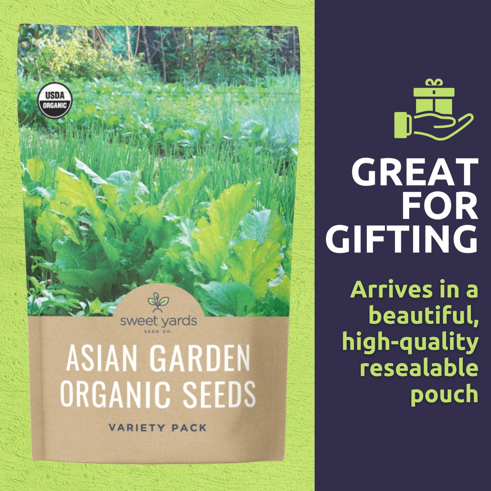 Organic Asian Garden Seeds Variety Pack – 10 Individual Packs – 2026 Season…