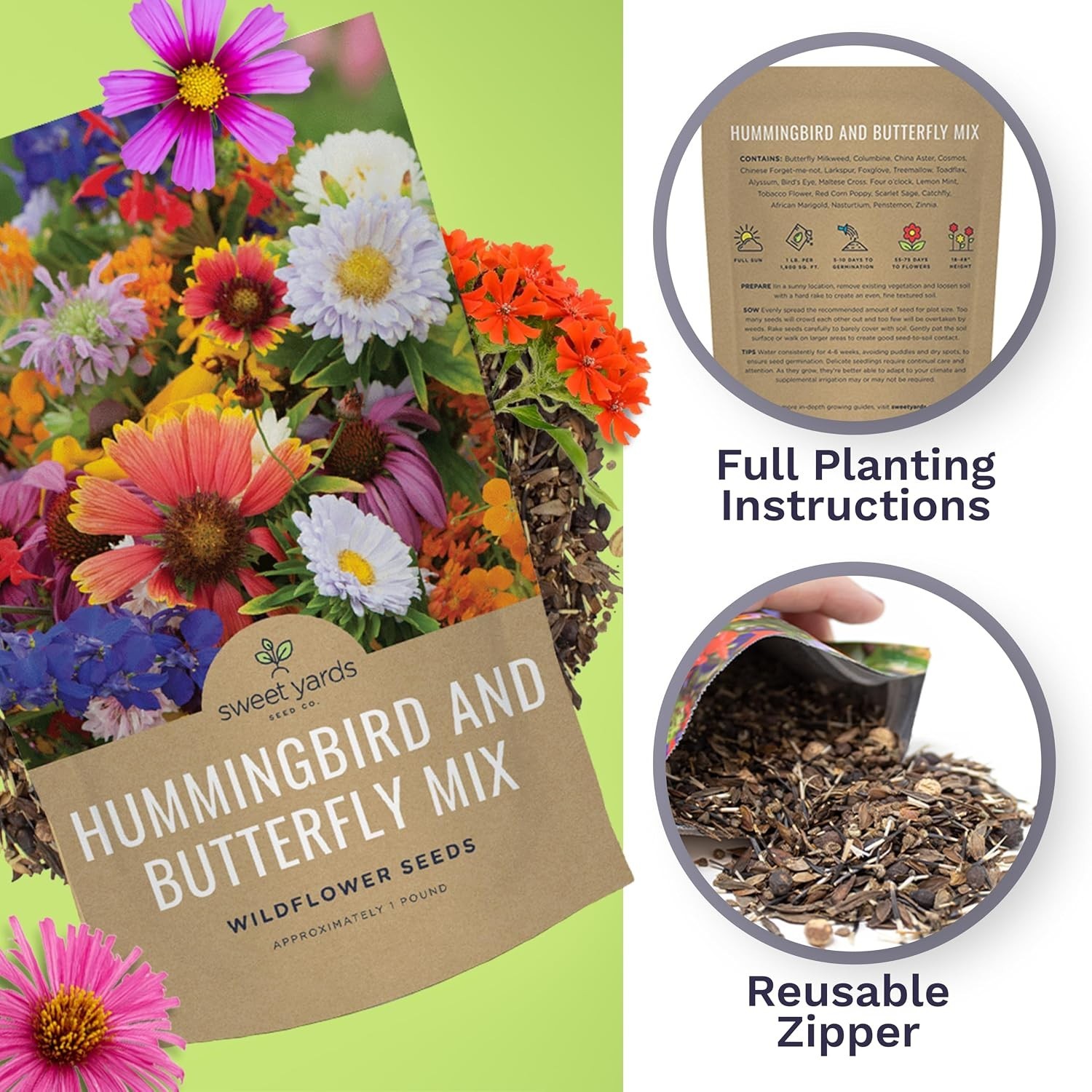 Bulk Wildflower Mix Seeds – 120,000+ Annual Perennials