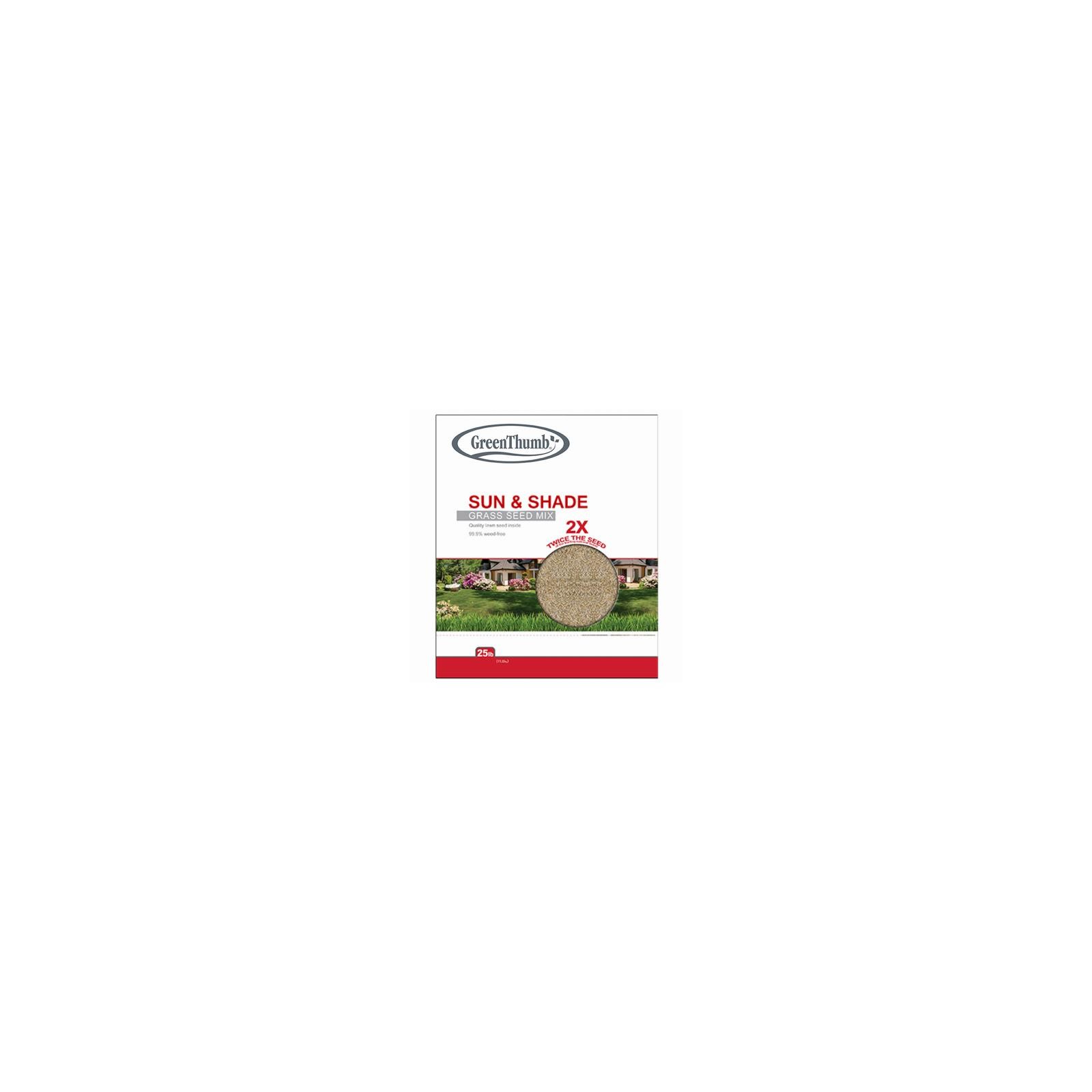 Green Thumb GTSS25 Sun & Shade Grass Seed Mix, 25 Lbs., Covers 10,000 Sq. Ft. –