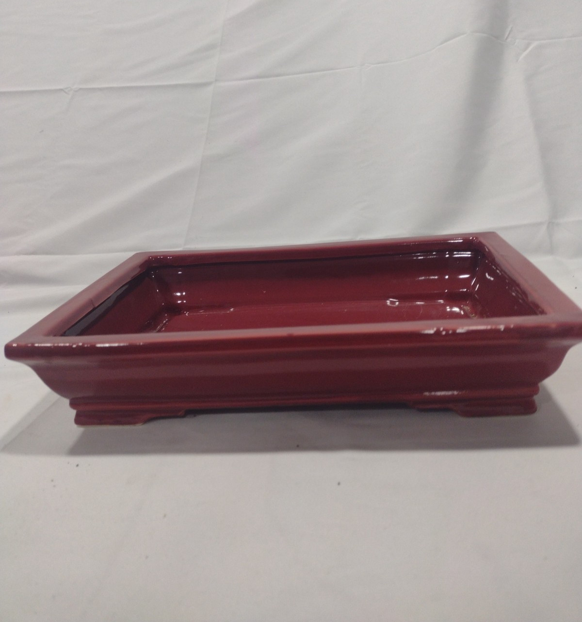 Unknown Japanese Tokoname Bonsai Tree Pot 10x6x3 Great Design Red Clay