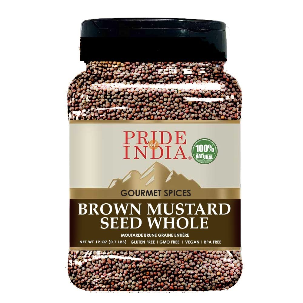 12 oz Whole Brown Mustard Seeds – Gourmet Spicy Indian Seasoning