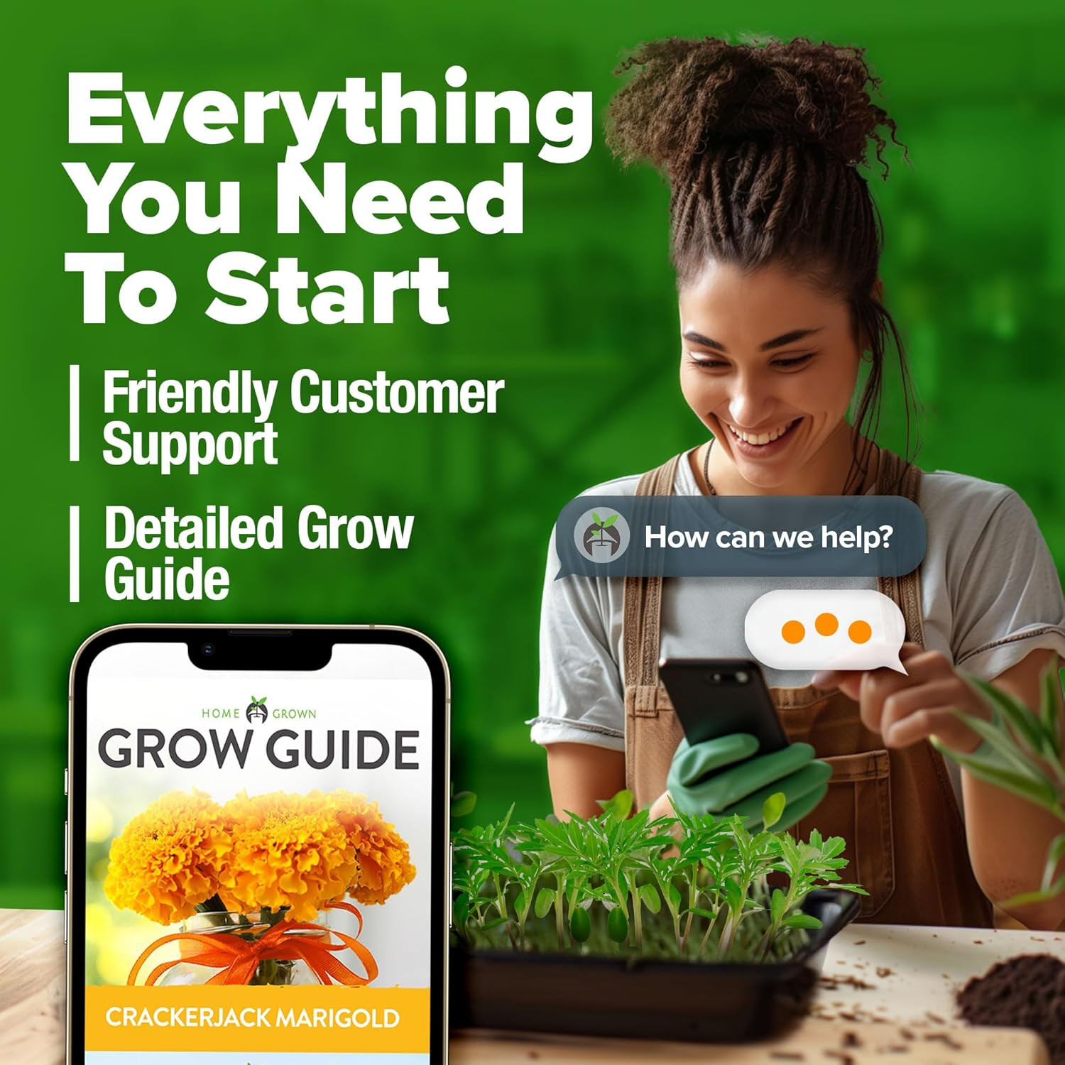 HOME GROWN Marigold Seeds Bulk Mix – 5600+ Crackerjack Marigold Flower Seeds