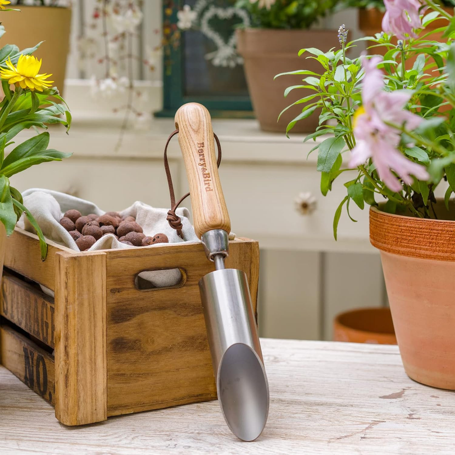 Bulb Planter Tool, 12″ Garden Bulb Transplanter Tool, Stainless Steel Manual Hol